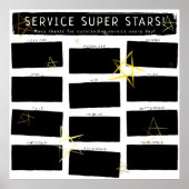 月の写真表示の複数従業員 ポスター (正面)