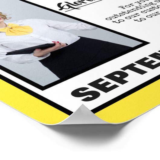 月の写真認識賞の従業員 ポスター (角)