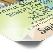 月の写真賞の証明書の従業員 フォトプリント            (角)