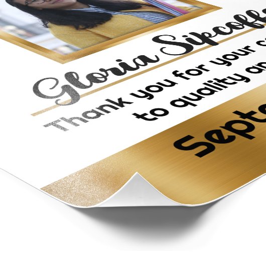 月の写真賞の証明書の従業員 フォトプリント            (角)