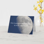 月の写真、ロマンチック恋しく思なYou カード (黄色い花)