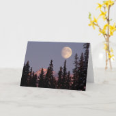 月の出の早い冬 |アラスカ，アンカレッジ カード (黄色い花)