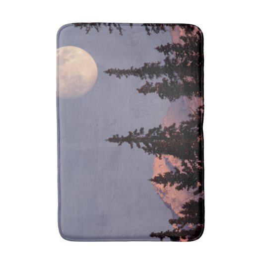 月の出の早い冬 |アラスカ,アンカレッジ バスマット (正面縦)