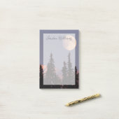 月の出の早い冬 |アラスカ，アンカレッジ ポストイット (デスク上)