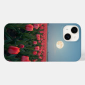 月の出るケースのある花畑 Case-Mate iPhoneケース (裏面 (横))