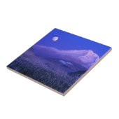 月の出(オレゴン州オレゴン州のMt Hoodの冬) タイル (側面)