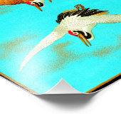 月の前飛んでいるに3羽のサラス フォトプリント (角)