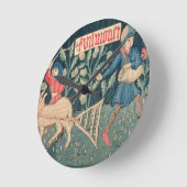 月の労働アルザス（タペストリー）ヴィクト ラウンド壁時計 (傾斜)