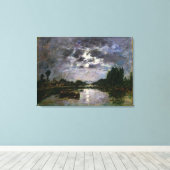 月の効果1891 (キャンバス上の油) キャンバスプリント (インサイチュ (ウッドフロア))