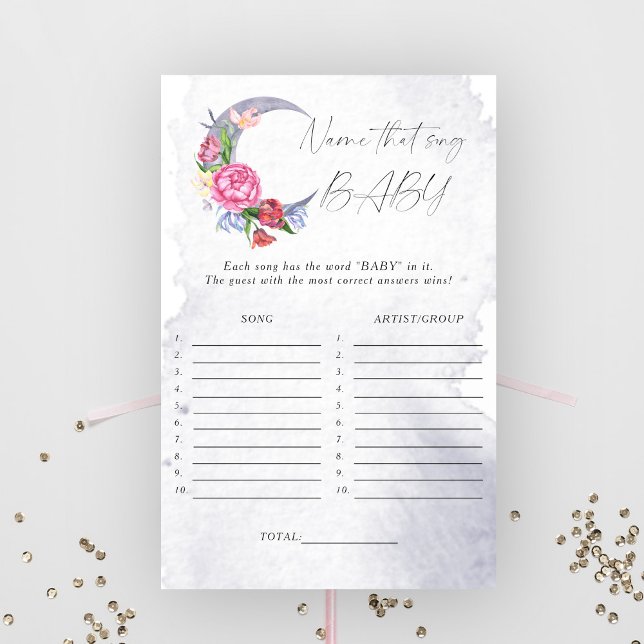 月の名前の上でその歌の赤ちゃんシャワーのゲーム (クリエイターアップロード済み)