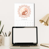 月の名前の詳細任意の年図解入りの、写真付きののアートカレンダー カレンダー