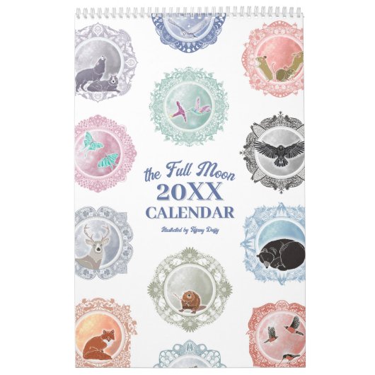 月の名前の詳細任意の年図解入りの、写真付きののアートカレンダー カレンダー (カバー)