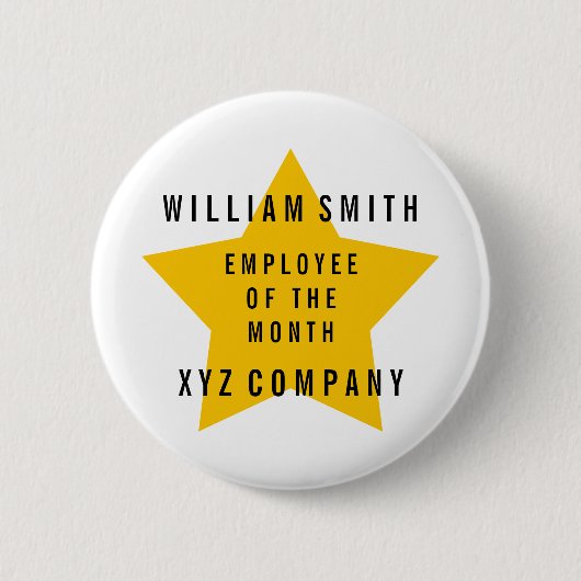 月の名前|の会社の星の従業員 缶バッジ (正面)