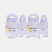 月の向こうに紫の赤ん坊のシャワー月の星 フェイバーボックス (折り畳みなし)