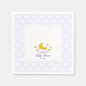 月の向こうに赤ん男女兼用坊のシャワー スタンダードカクテルナプキン (正面)