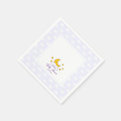 月の向こうに赤ん男女兼用坊のシャワー スタンダードカクテルナプキン (角)