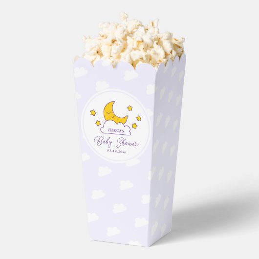 月の向こうに赤ん男女兼用坊のシャワー フェイバーボックス (はじけた状態)