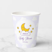 月の向こうに赤ん男女兼用坊のシャワー 紙コップ (正面)