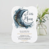 月の向こうに金ゴールド星の青い赤ちゃんシャワー (スタンド正面)