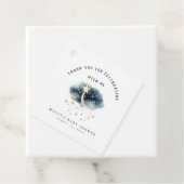 月の向こうに金ゴールド星ベビーシャワー フェイバータグ (インサイチュ)