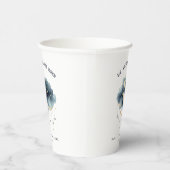 月の向こうに金ゴールド星ベビーシャワー 紙コップ (右)