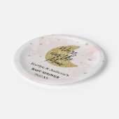 月の向こうに |ガールズベビーシャワー紙プレート ペーパープレート (アングル)