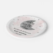 月の向こうに |ガールズベビーシャワー紙プレート ペーパープレート (アングル)