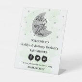 月の向こうに |ニュートラルベビーシャワーへようこそ 台座サイン (正面)