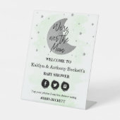 月の向こうに |ニュートラルベビーシャワーへようこそ 台座サイン (正面)