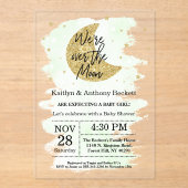 月の向こうに |ニュートラルベビーシャワー アクリル招待状 (正面)