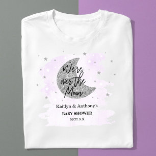 月の向こうに  ニュートラルベビーシャワー Tシャツ