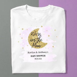 月の向こうに  ニュートラルベビーシャワー Tシャツ