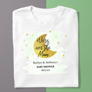 月の向こうに  ニュートラルベビーシャワー Tシャツ