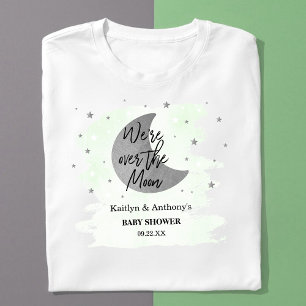月の向こうに  ニュートラルベビーシャワー Tシャツ
