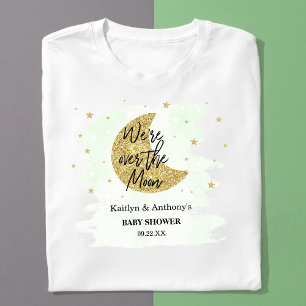 月の向こうに  ニュートラルベビーシャワー Tシャツ