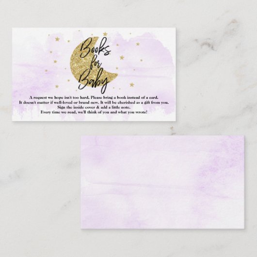 月の向こうに |ニュートラル赤ちゃんシャワーベビー エンクロージャーカード (正面/裏面)