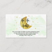 月の向こうに |ニュートラル赤ちゃんシャワー更新カード エンクロージャーカード (正面)