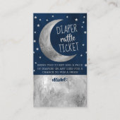 月の向こうに |ベビーシャワーおむつラッフルチケット エンクロージャーカード (正面)
