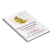 月の向こうに |女の子の赤ちゃんシャワーのメモリブック ノートブック (右側)