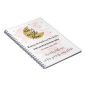 月の向こうに |女の子の赤ちゃんシャワーのメモリブック ノートブック (右側)