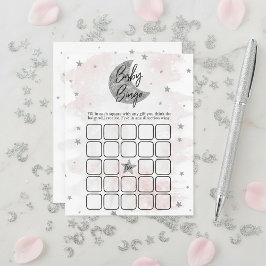 月の向こうに |女の子の赤ちゃんシャワービンゴ