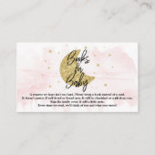 月の向こうに |女の子の赤ちゃんシャワーベビー エンクロージャーカード (正面)