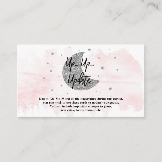 月の向こうに |女の子の赤ちゃんシャワー更新カード エンクロージャーカード (正面)