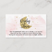 月の向こうに |女の子の赤ちゃんシャワー表示シャワー エンクロージャーカード (正面)