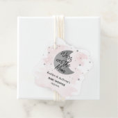 月の向こうに |女の子の赤ちゃんシャワー フェイバータグ (インサイチュ)