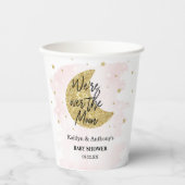 月の向こうに |女の子の赤ちゃんシャワー 紙コップ (正面)