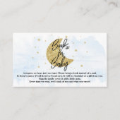 月の向こうに |男の子の赤ちゃんシャワーベビー エンクロージャーカード (正面)