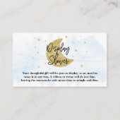 月の向こうに |男の子の赤ちゃんシャワー表示シャワー エンクロージャーカード (正面)