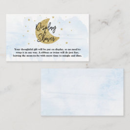 月の向こうに |男の子の赤ちゃんシャワー表示シャワー エンクロージャーカード