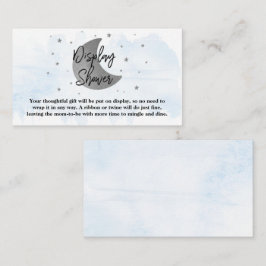 月の向こうに |男の子の赤ちゃんシャワー表示シャワー エンクロージャーカード